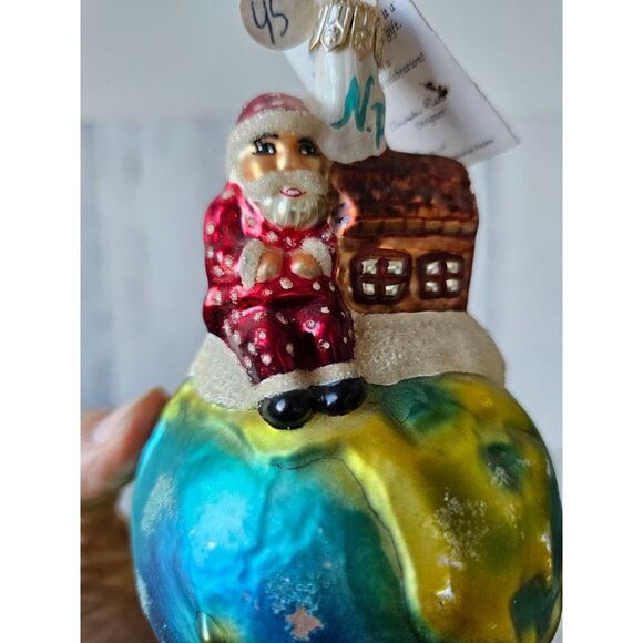 Radko Santa house sitting Earth world ornament vintage Xmas tree - Picture 10 of 11